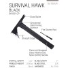 SOG Survival Hawk SK1001-CP cabezal de hacha negra con carcasa dura con sacaclavos, cabeza de martillo, iniciador de fuego,