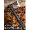 SOG Survival Hawk SK1001-CP cabezal de hacha negra con carcasa dura con sacaclavos, cabeza de martillo, iniciador de fuego,
