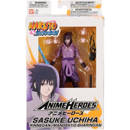 ANIME HEROES - Naruto - Figura de acción Uchiha Sasuke Rinnegan/Mangekyo Sharingan