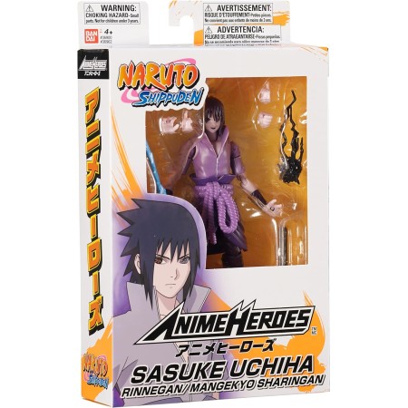 ANIME HEROES - Naruto - Figura de acción Uchiha Sasuke Rinnegan/Mangekyo Sharingan