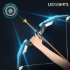 Juego de 2 juguetes de arco y flecha para niños, luz LED con 20 flechas de ventosa, objetivo y carcaj, juguetes al aire libre