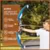 Juego de 2 juguetes de arco y flecha para niños, luz LED con 20 flechas de ventosa, objetivo y carcaj, juguetes al aire libre