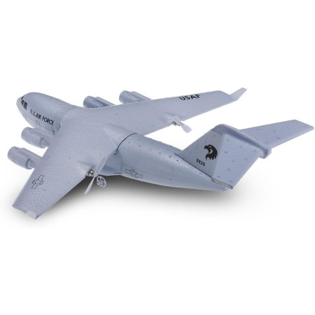 GoolRC C-17 Avión RC, avión de control remoto de 2.4 GHz, avión de transporte militar con envergadura de 14.685 in, avión RC de
