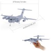 GoolRC C-17 Avión RC, avión de control remoto de 2.4 GHz, avión de transporte militar con envergadura de 14.685 in, avión RC de
