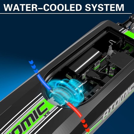 VOLANTEXRC Barcos a control remoto para piscinas y lagos 20+MPH AtomicXS Barco RC de alta velocidad para niños o adultos, bote
