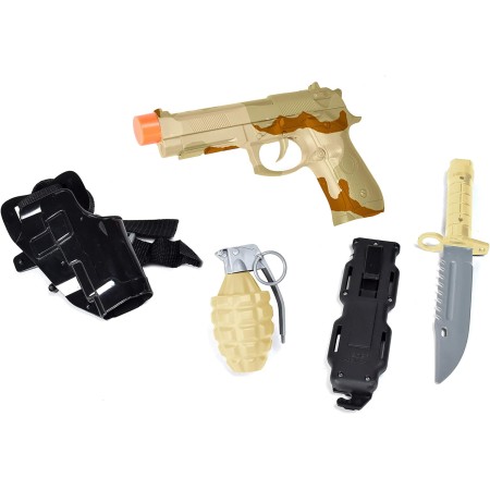 Disfraz con pistola de Maxx Action Commando (5 piezas)