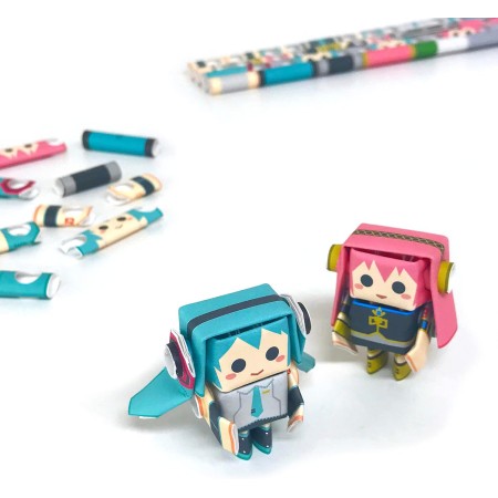 PIPEROID Hatsune Miku Series Miku & Luka - Rompecabezas de papel japonés 3D DIY Robot kit para niños y kit de origami para