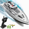 SYMA Barco a control remoto, 1: barco de policía simulado a escala 28 para piscinas y lagos, barcos de control remoto de alta