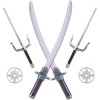 Kangaroo Espada de plástico para niños, armas de juguete Ninja para niños, juego de katanas de espadas ninja y estrellas, juego