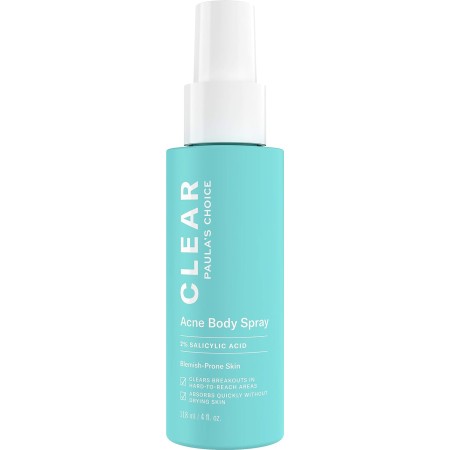 Paula's Choice CLEAR Spray exfoliante para el acné para la espalda y el cuerpo, tratamiento al 2% de BHA (ácido salicílico) para