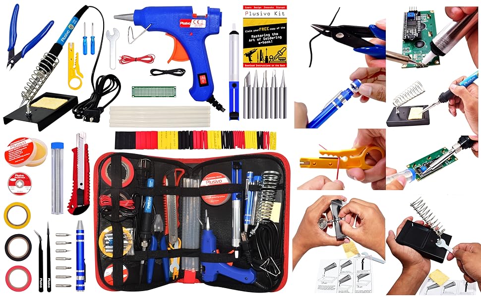 soldering iron kit with glue gun