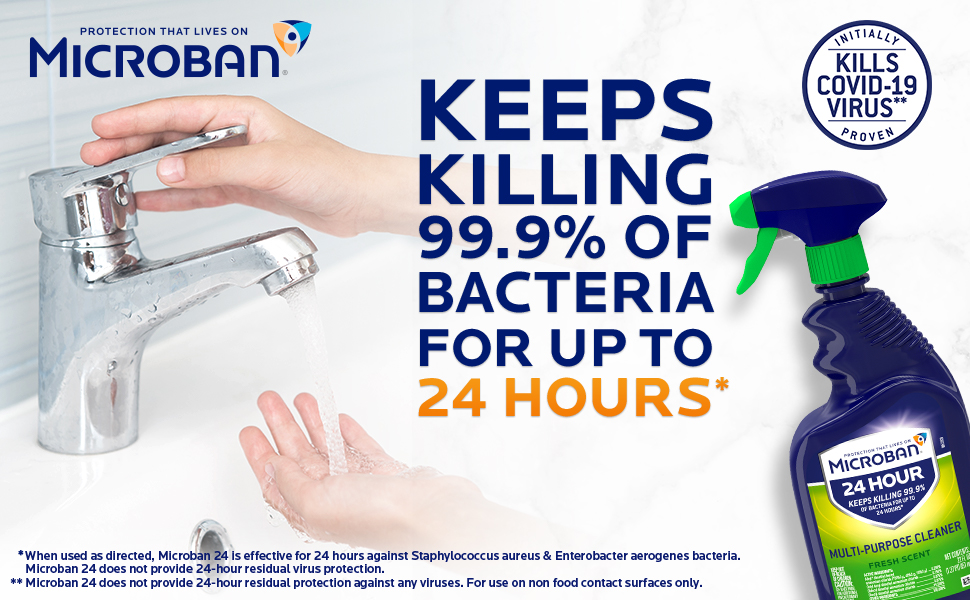 microban24 99,9% bacterias tocan después del tacto